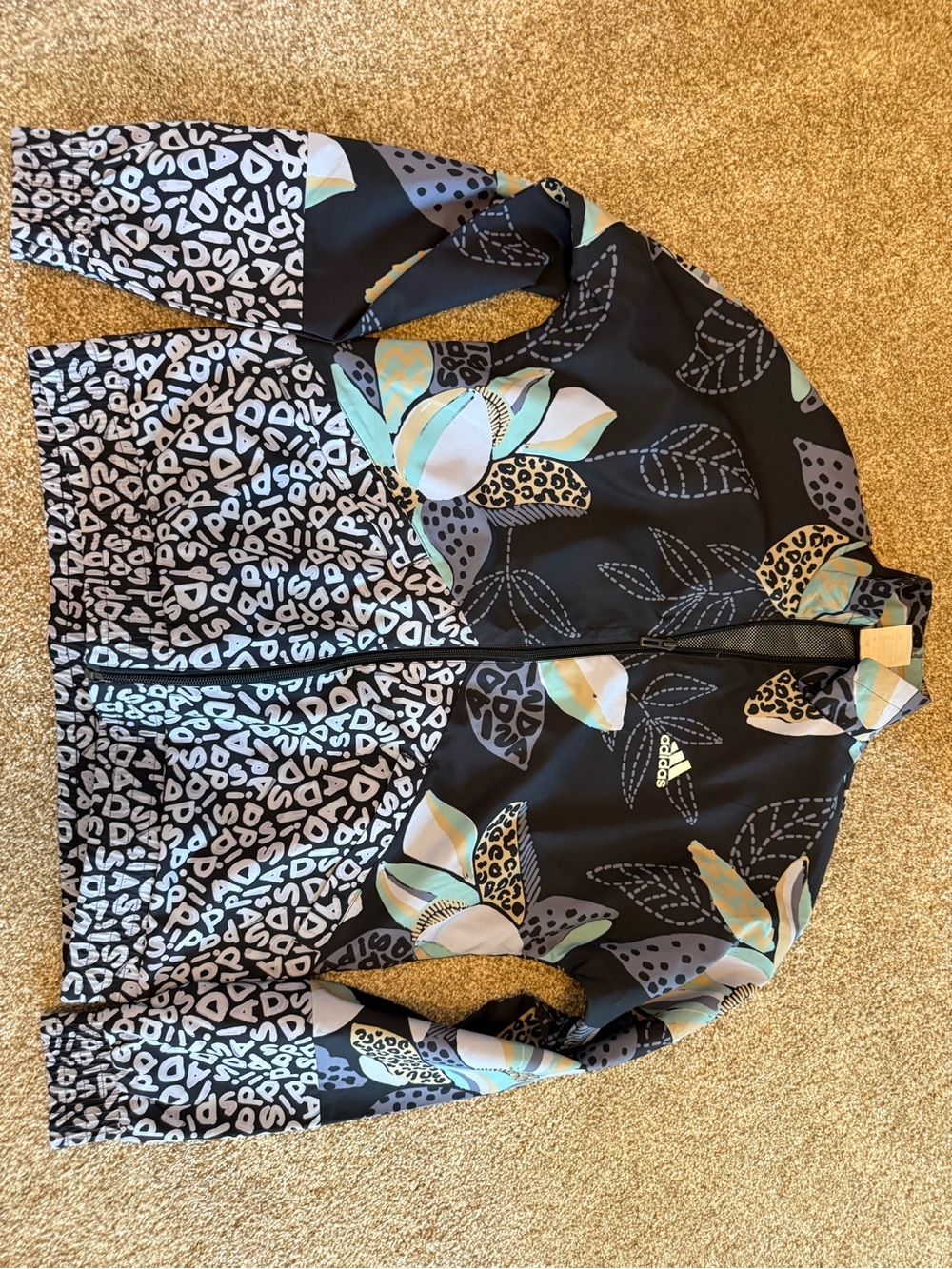 FARM Rio Black Floral & Abstract Print Bomber Jacket